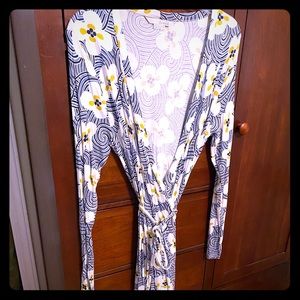 Boden long sleeve wrap dress. US10